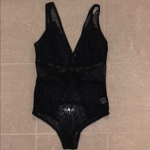 Black lace bodysuit